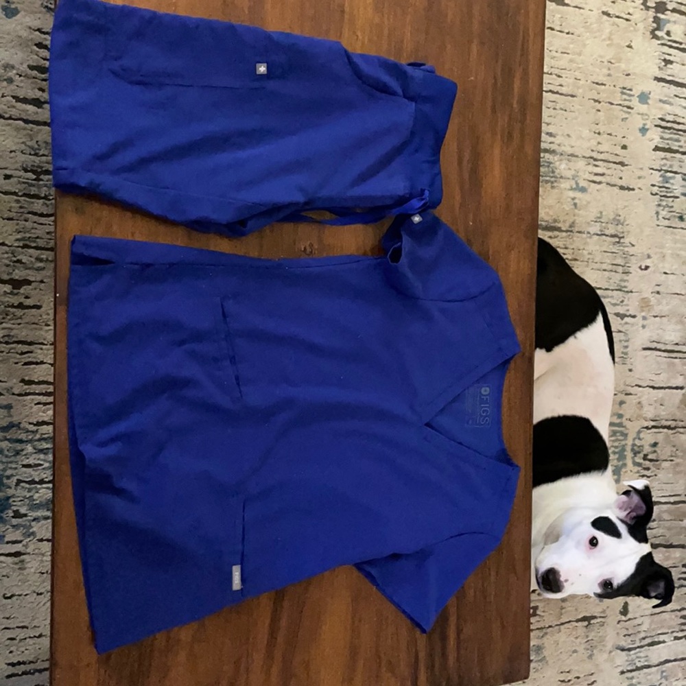Figs Indigo Blue Scrubs Set
